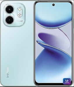 Infinix Smart 9 smartphone with modern design, large display, and powerful battery features